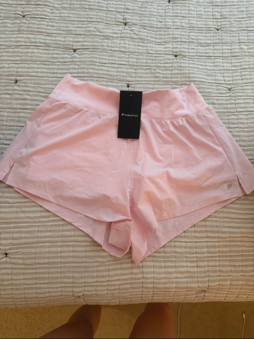 Fabletics Light Pink Active Running Shorts